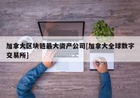 加拿大区块链最大资产公司[加拿大全球数字交易所]