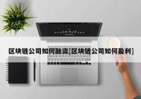 区块链公司如何融资[区块链公司如何盈利]